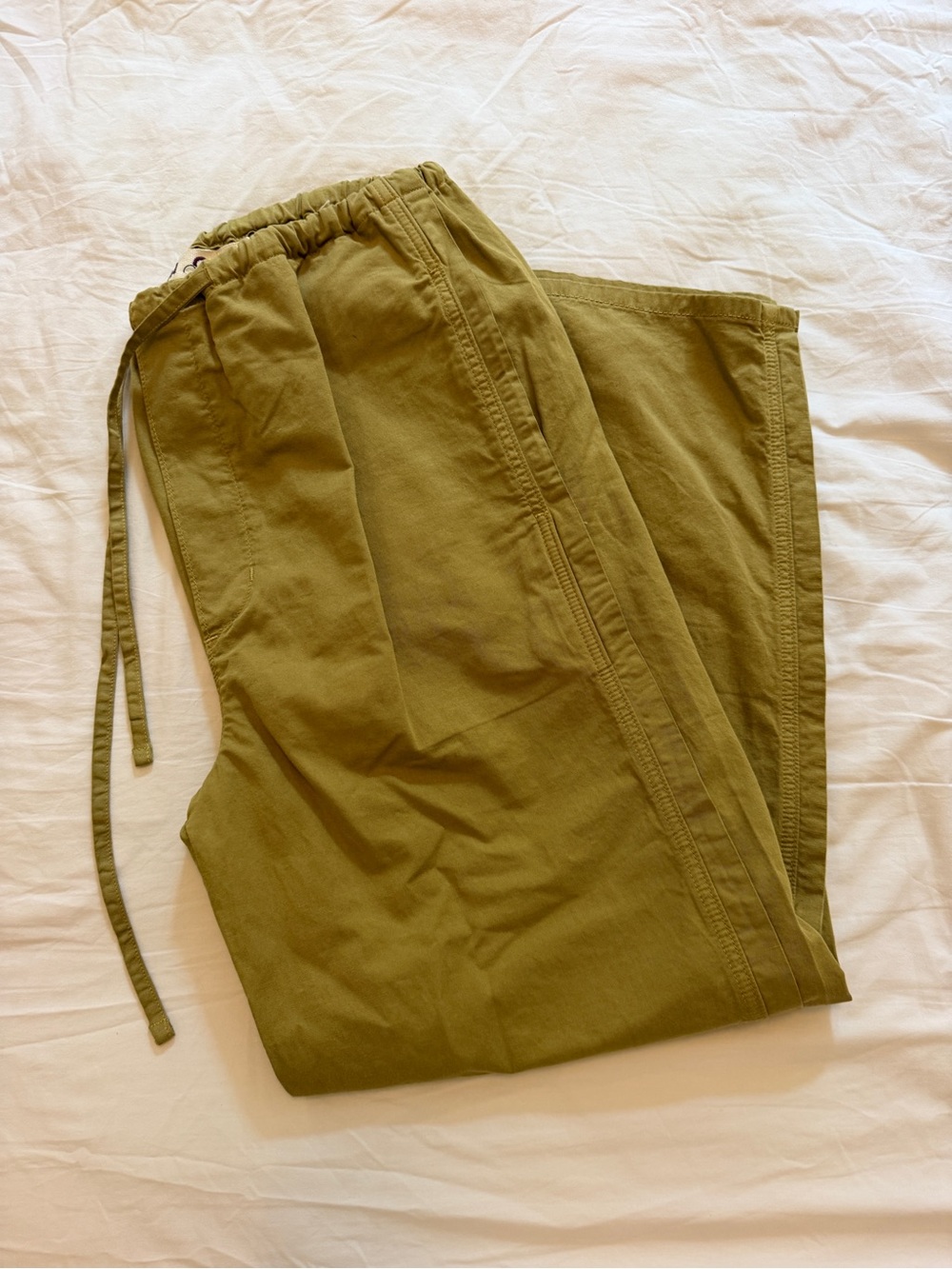 Amo Denim Simone Barrel Poplin Drawstring Pants in Sprig - NWT - Picture 7 of 8